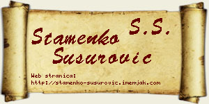 Stamenko Susurović vizit kartica